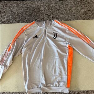 Adidas Juventus Gray and Orange Quarter-Zip